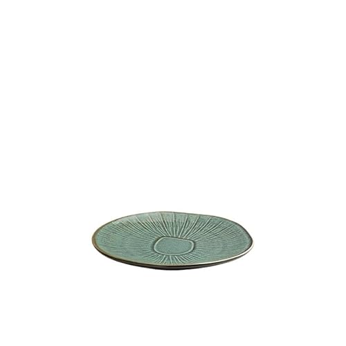 モダンな大型ディナープレート 和風陶器浅皿 レストラン レトロ 洋風 プレート ラウンド ステーキ 積み重ね可能なディナープレート