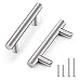 30 Pack Probrico Modern 3inch (76mm) Kitchen Cabinet Handles Cupboard T Bar Drawer Pulls Door Handles Knobs Stainless Steel Brushed Nickel Finish Diameter 1/2inch (12mm)