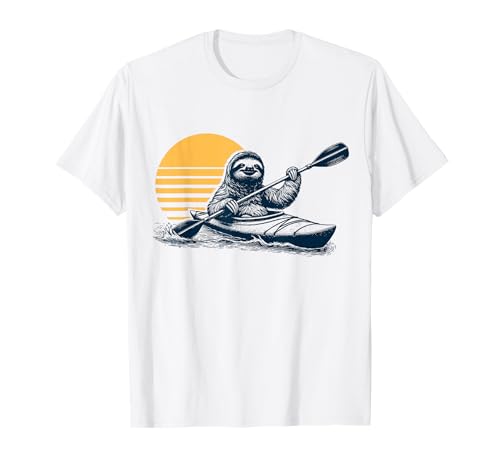 Faultier Kajaking, Kajakfahrer, Kanu, Paddeln T-Shirt