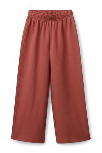Image of Alan Jones Clothing Girls Wide Leg Palazzo Trousers | Cotton Blend Interlock Fabric | Side Pockets | Adjustable Inner Drawstring | Casual & Everyday Wear Pants