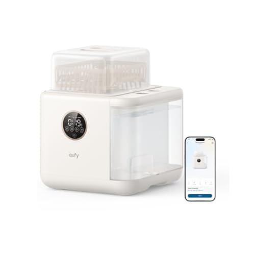 eufy S1 All-in-One Baby Bottle Washer, Sterilizer and Dryer, 10-Bottle Capacity, 3D HydroBlast Cleaning, 212°F Steam Sterilizer, Smart App Control, Hands-Free