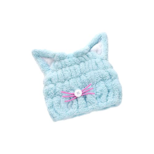 Beaupretty tappi da doccia asciugone cuffie doccia Asciugamano assorbente cuffie per doccia orecchio orecchie di bellezza cappuccio ad asciugatura rapida cuffia per asciugare i Blue
