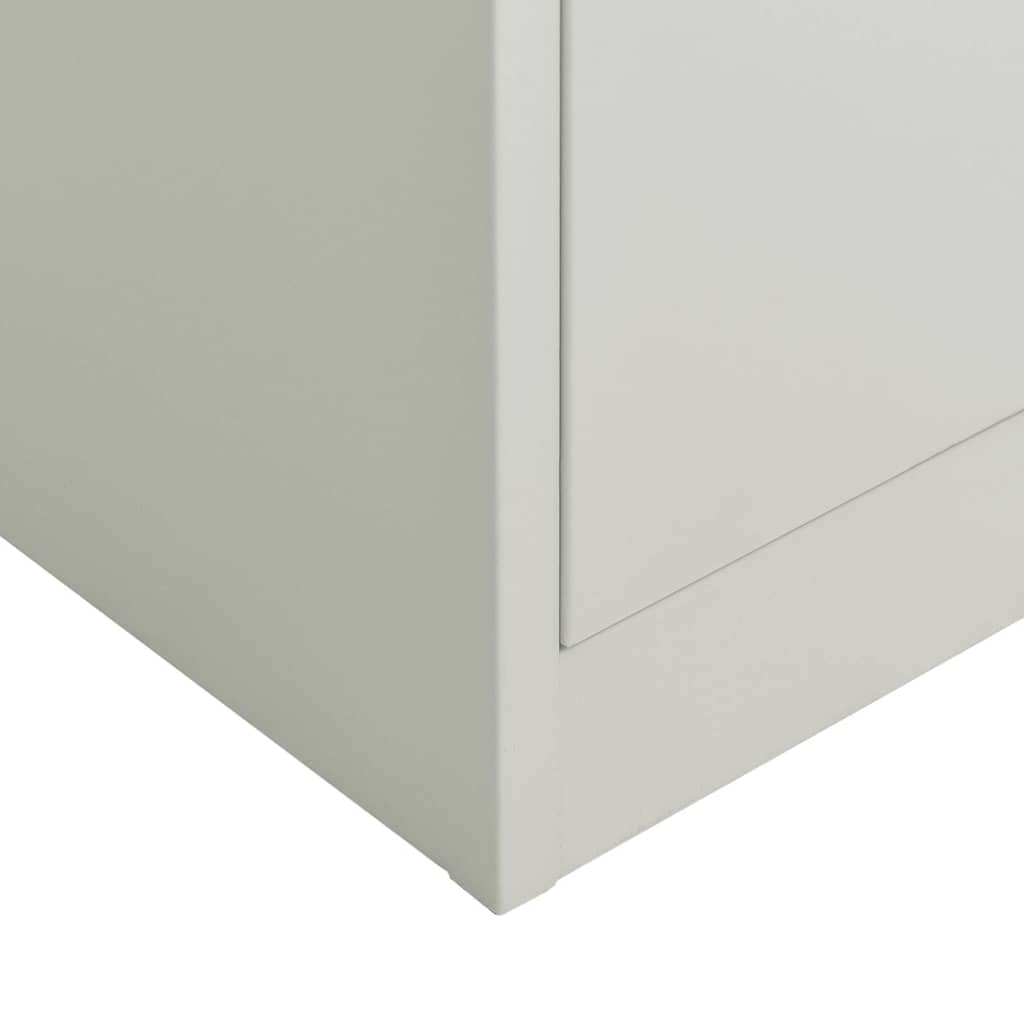 Armario de taquilla de Acero Gris Claro 90x40x180 cm