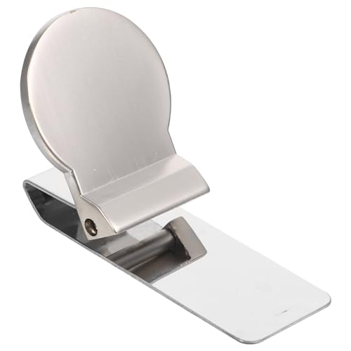 Stainless Steel Coin Hinged Money Clip Round Circle Men Card Holder Bill Clip Wallet Clamp Money Organizer, 6.00X3.20X1.00CM, 49YJ1521F1NS1