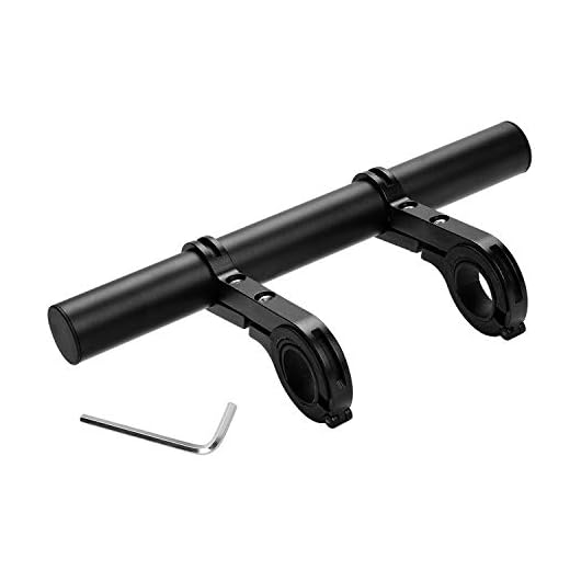 Yizhet Bike Handlebar Extender, Lightweight Durable Aluminum Alloy Double Bicycle Handlebar Extension Bracket for Holding Motorcycle E-Bike Lamp Speedometer GPS Phone Mount Holder (Aluminum Alloy)
