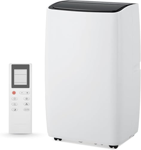 Image of PioneerWorks 12000 BTU Portable Air Conditioner, Cooling AC Up to 600 Sq. Ft., AC Unit with Cooling, Fan and Dehumidifier Functions, Remote Control, LED Display and Venting Kit Included, Black Top