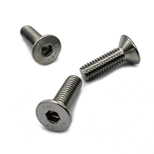 Image of Fullerkreg 18-8 Stainless Steel Hex Drive Flat Head Screw M5 x 0.8 mm Thread, 30 mm Long,Packs of 25