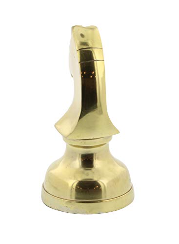 Deco 79 Aluminum Chess Sculpture With Knight, Queen And King, Set Of 3 4"W, 9"H, Gold #TOP3