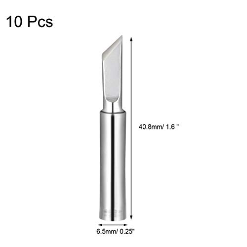 Image of uxcell Soldering Iron Tips 4mm x 6.5mm Tool Edge Replacement for Solder Station Tip 900M-T-SK Silver 10pcs