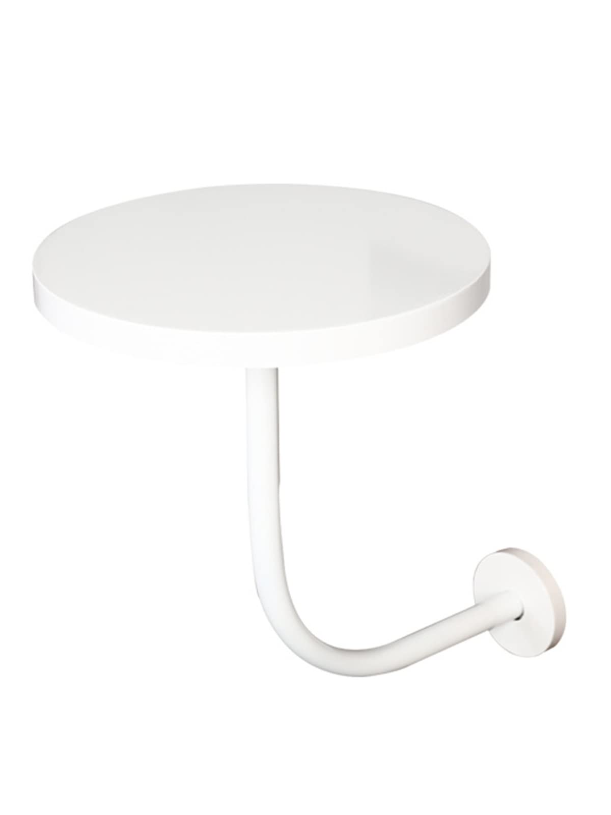 High Bar Table Bistro Table Classic Bistro Pub Furniture- Modern Style Round Cocktail Bar Table White Iron Finish for Kitchen Island, Bistro, Furniture, Wall Mounted Table Φ15.7, Height 19.6"