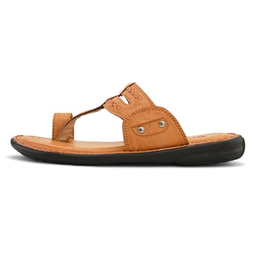 Image of Centrino Men's Slippers | Kolhapuri Style Chappals with Soft Cushioned Footbed | Comfortable & Durable | Traditional Yet Stylish Footwear for Men (9552)