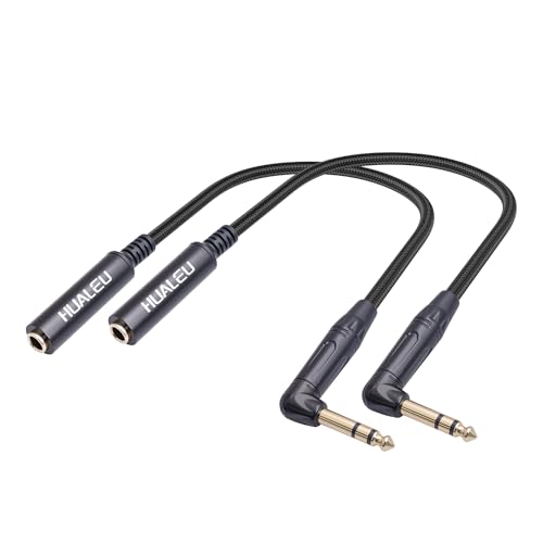 Cable de audio HUALEU 6.35 mm TRS, macho a hembra, pack 2 miniatura 1