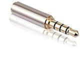 MakWorld 3.5mm Male to 2.5mm Female Audio Adapter Stereo Jack Converter for Headphones, Earphones, Microphones, Smartphones, Tablets & Audio Devices (Male to Female) Pack of (1)