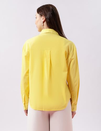 Image of FYLTR Women's Oversized Solid Shirt - 100% Cotton | Full Sleeve | Oversized Fit | Shirts for Women