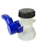 Neuartiges Design --- Das Ventil dient zur Steuerung des Auslasses des Kunststoffbehälters, um zu verhindern, dass Flüssigkeit herumspritzt. IBC Absperrhahn Adapter Kombiniert die Vorteile eines robusten Klappenventils mit den Vorteilen der drehbaren Verbindung unter Verwendung der Aluminium-Überwurfmutter.