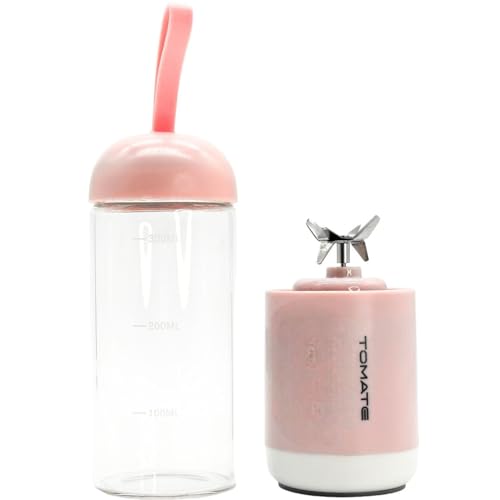 Mini Mixer Liquidificador 6 Laminas Portátil Blender Personal USB 330ml Com Jarra De Vidro Para Suco