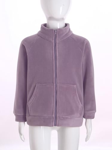 Kids Girls Boys Fuzzy Fleece Jacket Solid Color Sherpa Casual Outerwear Zip Up Winter Warm Soft Coat3