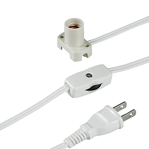 エルパ (ELPA) コード付ソケット 照明 簡易照明 電球 E12 中間スイッチ 1A 125V ホワイト KP-M1215NH(W)