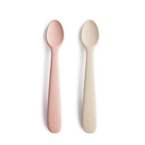 mushie Silicone Baby Feeding Spoons...
