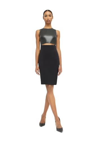 Wolford Eco Vegan Dress for Women Vegan Leather Top Soft Viscose Skirt Cut-Out Detail Back Zipper Wearable For Any Occasion