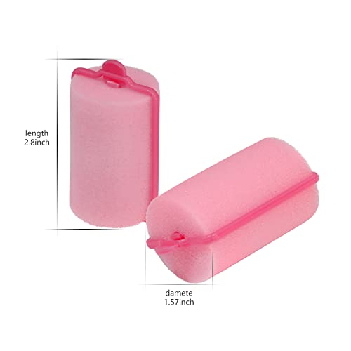 36 Pieces Foam Sponge Hair Rollers - Soft Sleeping Hair Curlers Flexible Hair Styling Curlers Sponge Curlers For Hair Styling (1.57Inch, Pink) #TOP3