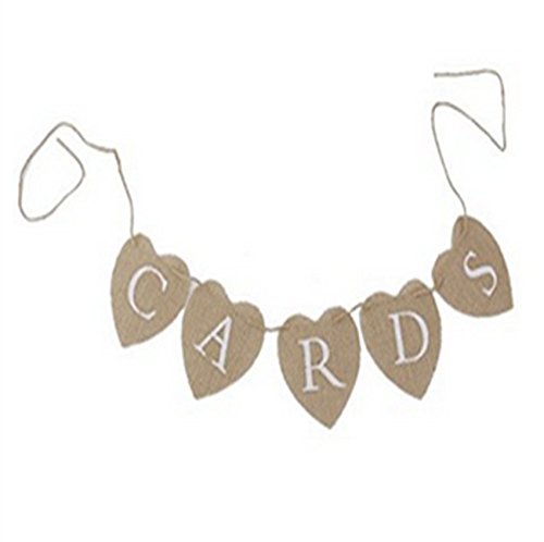 homiki Jute Banner – hartvorm, banner, verjaardag, wimpelketting, slinger van jute, decoratie voor bruiloft, verjaardag