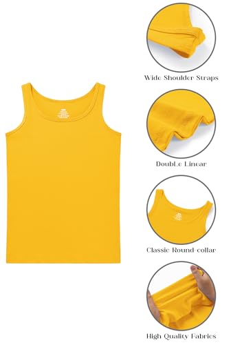 Image of QBK 2T-13Years Girls Tank Tops Cotton Dance Basic Sleeveless Undershirts