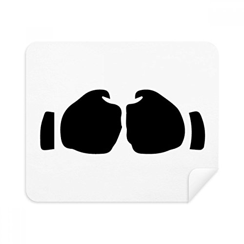 Chiffon de nettoyage en suède pour écran et lunettes avec motif poing silhouette (Lot de 2)
