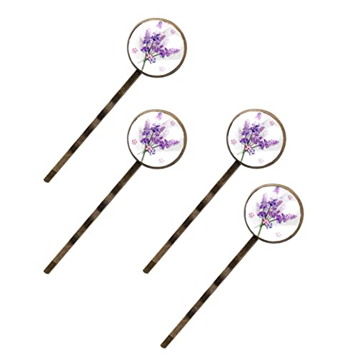 Pasador de pelo lavanda para mujer, pack de 4 horquillas elegantes para el día a día