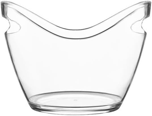 Ice Bucket, True Wine Champagne Bucket Clear Ice Bucket Indoor Outdoor Drink Bucket for Parties 4 Bottles Capacity Champagne Wine Ice Buckets for Parties
