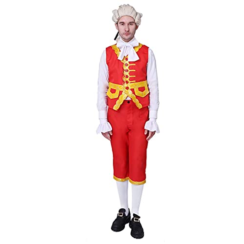 Musical Hamilton Cosplay Costume King's Robe Outfit George Washington Cosplay Costume - red - Medium steampunk buy now online