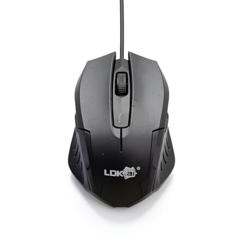 Image of High Precision Wired Mouse for Office and Laptop Use | 4‚AeWay Scroll Wheel, Dual‚AeButton Design, 118√o70mm Compact Size | Ultra‚AeFast 1.3m USB Cable, Quiet Click, Super Delivery, Black Color