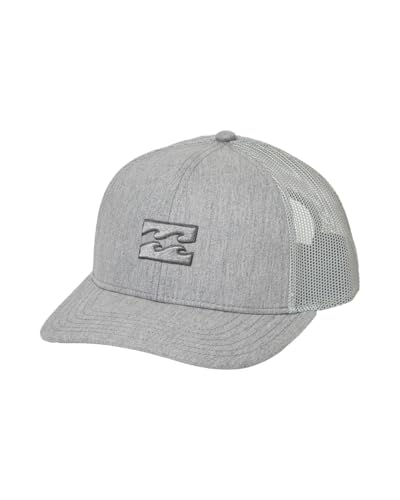 Billabong Mens All Day Adjustable Mesh Back Trucker Hat Heather Gray One Size