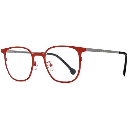 Image of FONEX Colorful Pure Titanium Glasses Frame Women Retro Round Eyeglasses F85782