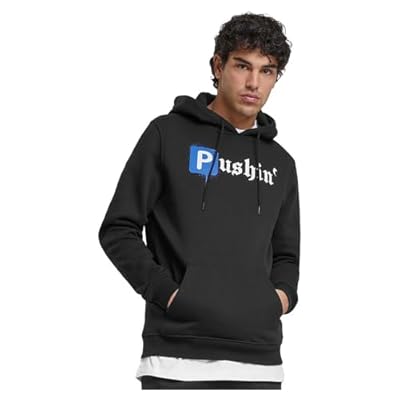 Mister Tee Sudadera con Capucha de los Hombres  65% Algodón 35% Poliéster  Negro  L