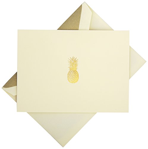 Ananas gravés à la main CRANE & Co. Rf1411 lot de 15 cartes correspondance