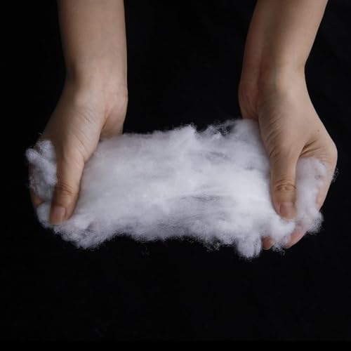 Image of Soft 3 Kg Fiber, Racron Polyester Synthetic Cotton Filling for Cushion, Pillow, Teddy Bear, Toy Stuffing (3 Kg, Pure Virgin Fiber, White) (Vacuum Packed)