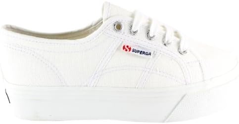 Womens Superga 2790 Canvas Chunky Sole Plimsoll Trainers - White - 6.5 | Image 2