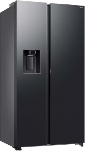 Samsung RS80F66KBFEF Réfrigérateur-Congélateur Américain Side-by-Side, Réfrigérateur AI avec Compartiment Congélateur, 178 cm, 634 l, Acier Noir