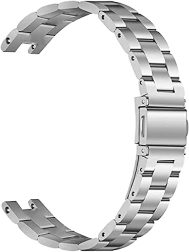 EANWireless Compatible for Garmin Lily Band, Metal Classic Stainless Steel Replacement Slim Accessory Fit for Garmin Lily Smartwatch Women Dressy, Silver