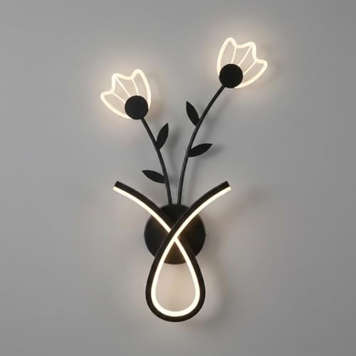 Image of Wall Light 3-Color CCT (Warm + Natural + Cold White) LED Ginkgo Leaf Design Metal Acrylic Wall Lamp for Bedroom Living Room Home Decor