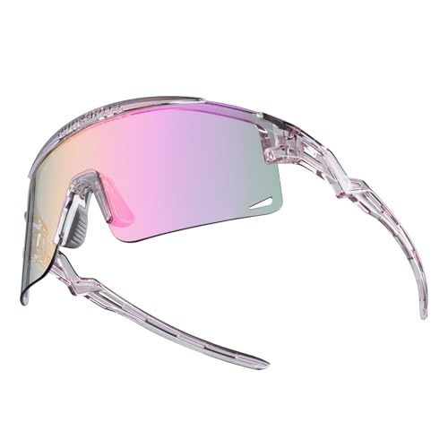 Image of ROCKBROS Cycling Glasses Color-Changing UV Protection Windproof(Purple) | Auto-Color Lens, UV Anti-Glare, PC+TR90 Frame, Myopia Frame, Removable Nose Pad, Wind /Sand Protection