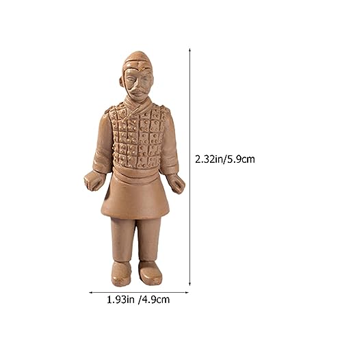 Aboofan 60DZYNY2A1943Q56K10JI6C 1 Set Set Retro Decor Toys Crafts Exquisite Horse Decorations Plastic Terracotta Warriors Decoration Plastic Terracotta Warriors Statues Plastic Decor Pvc Indoor Travel Xi'An thumb #2