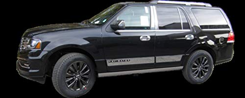 Image of QAA Is Compatible With 2015-2017 Ford Expedition 1 Piece Stainless Front Grille Accent Trim, 1.25 inch Width SG55383