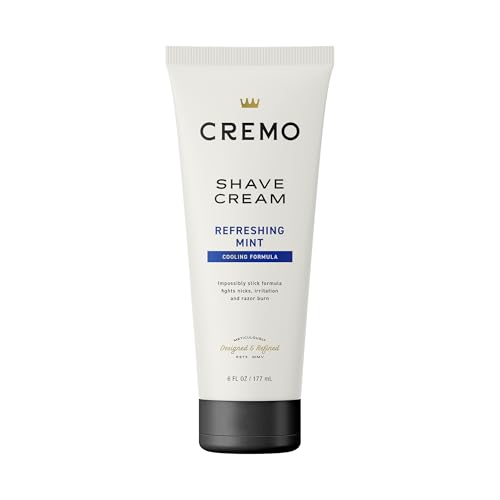 Cremo Shaving Cream, Barber Grade Cooling Shave Cream, Astonishingly Superior Ultra-Slick Shaving Cream for Men, Fights Nicks, Cuts and Razor Burn, 6 Fl Oz