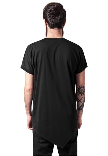 Urban Classics Asymetric Long tee Camiseta, Negro (Black 7), L para Hombre