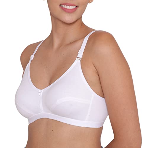Image of INKURV Everyday Bra for Women's and Girls | Non Padded | Non Wired | Full Coverage Bra in Rich Cotton Fabric - Paris | Combo of 2 |