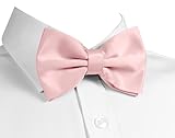 trilece Bow Ties for Men - Men's Solid Pre-tied Clip on Bowties for Formal Wear - Adjustable Bow Tie - Bow ties for Woman (Pastel Pink)