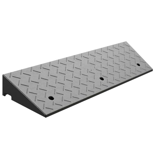 Rampas resistentes de caucho para entrada de vehículos, 100x35x12 cm miniatura 1