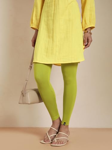 Image of TWIN BIRDS Women Viscose Ankle Leggings | Stretchable Kurti Wear Bottom